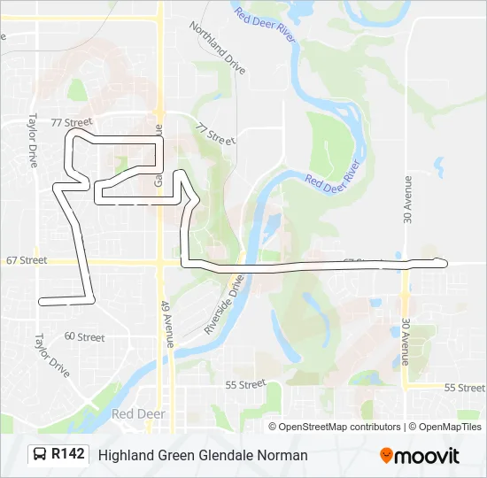 R142 Bus Line Map