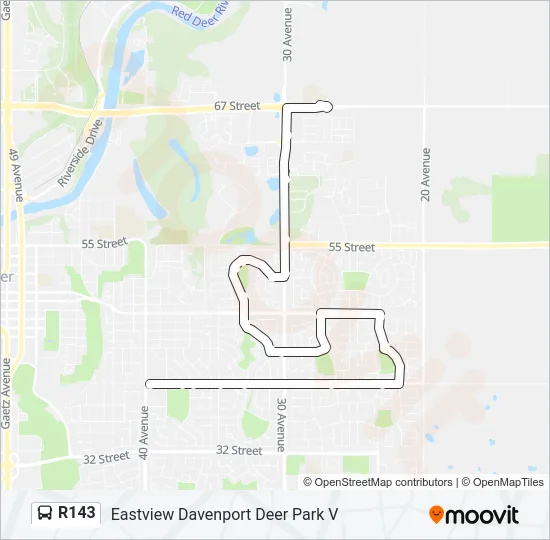R143 Bus Line Map