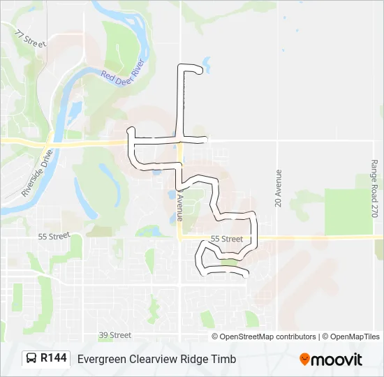 R144 Bus Line Map