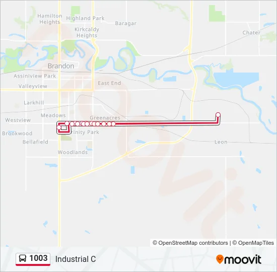 1003 Bus Line Map