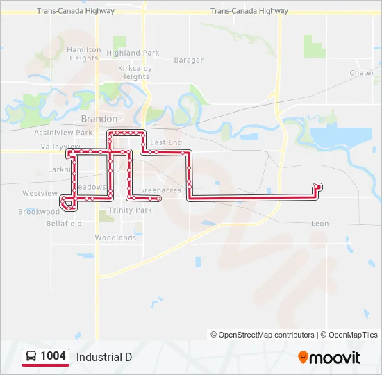 1004 Bus Line Map