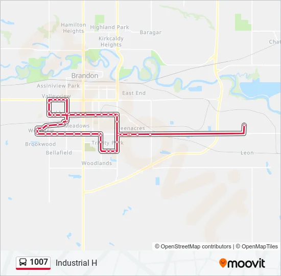 1007 Bus Line Map