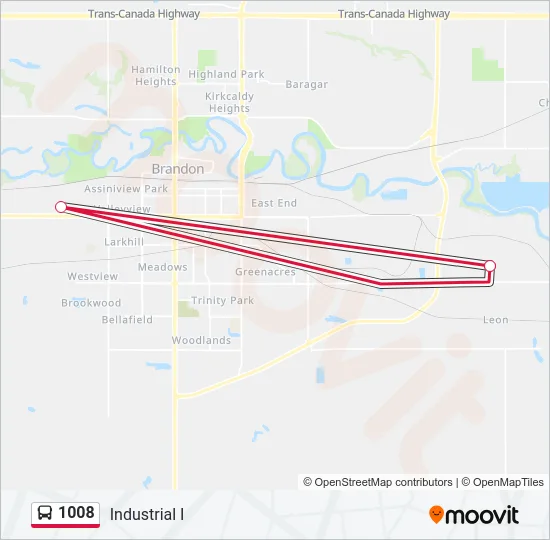 1008 Bus Line Map