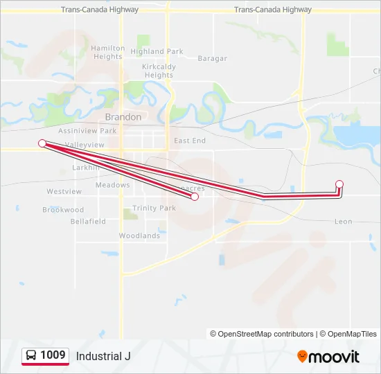 1009 Bus Line Map