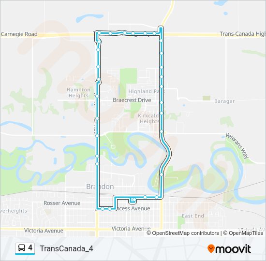 4 Bus Line Map