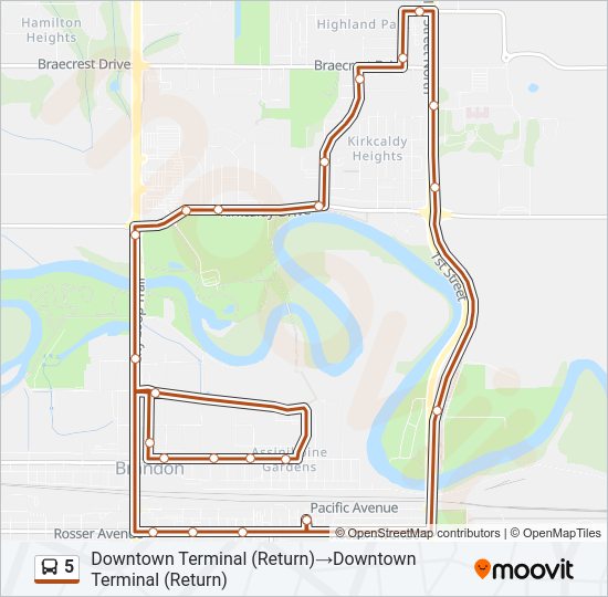 5 bus Line Map