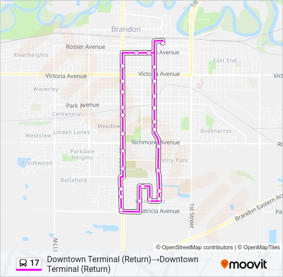 17 Bus Line Map