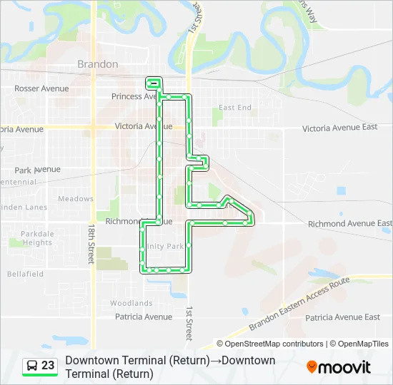23 Bus Line Map