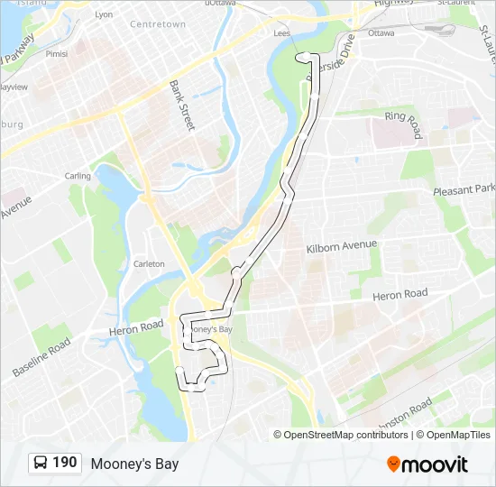 190 Bus Line Map