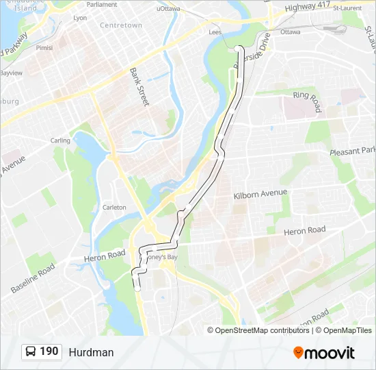 190 Bus Line Map