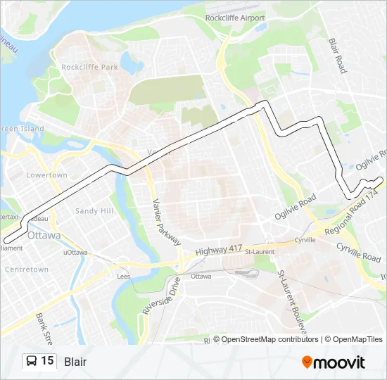 15 Bus Line Map