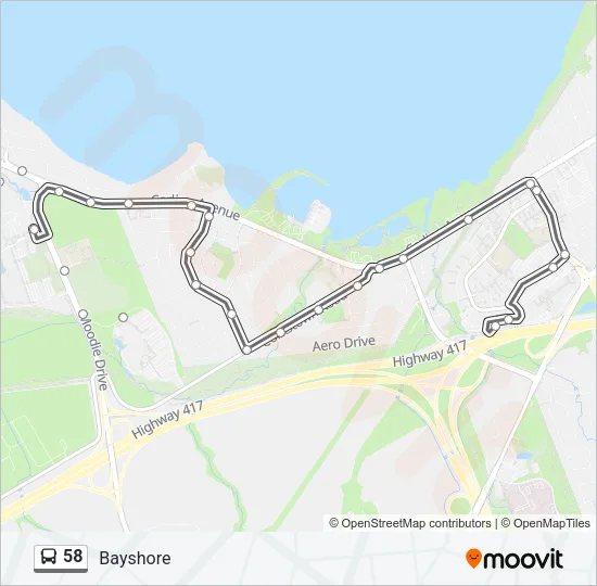 58 Bus Line Map
