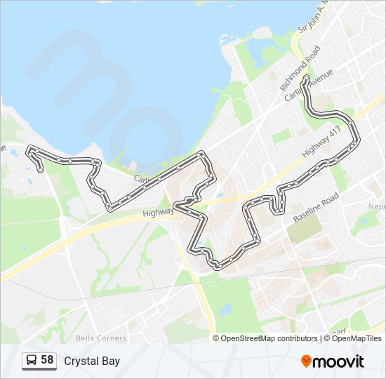 58 Bus Line Map