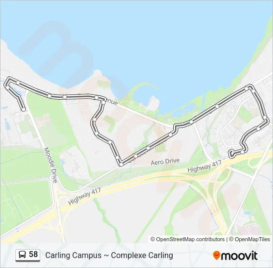 58 Bus Line Map