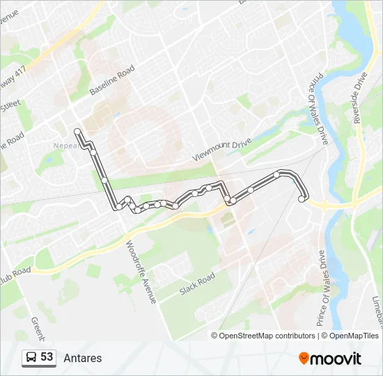 53 Bus Line Map