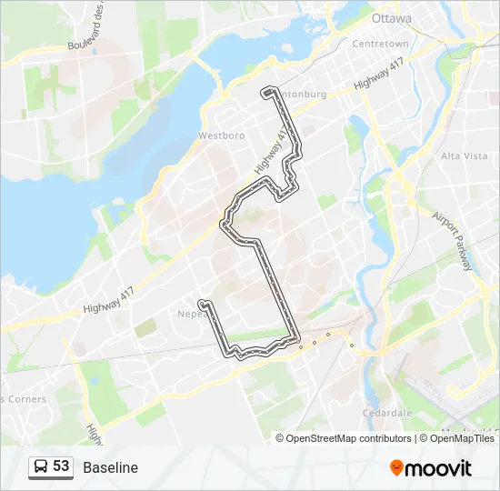 53 Bus Line Map