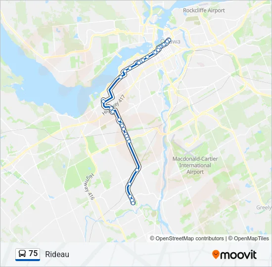 75 Bus Line Map