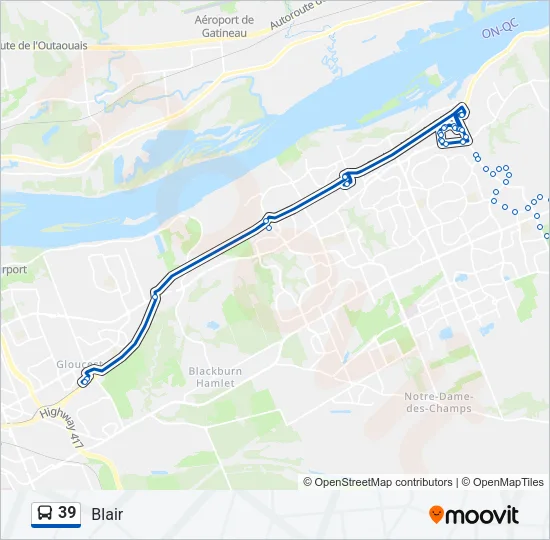 39 Bus Line Map
