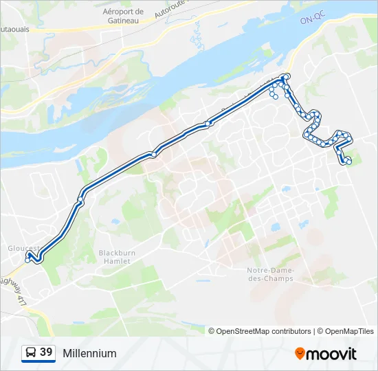 39 Bus Line Map