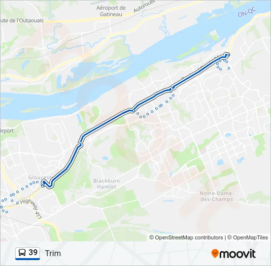 39 Bus Line Map