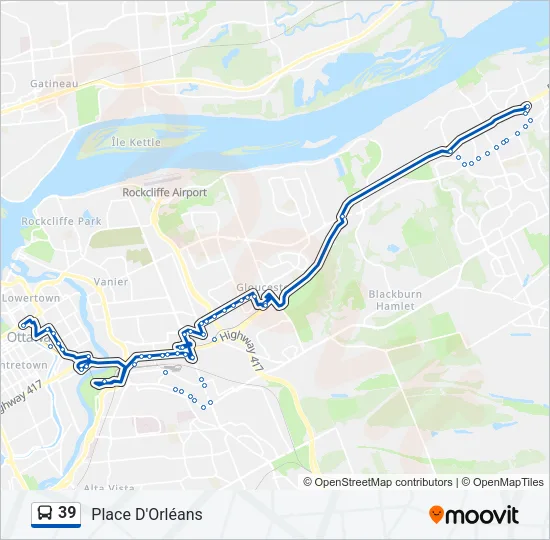 39 Bus Line Map