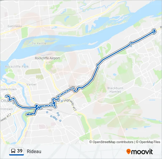39 Bus Line Map
