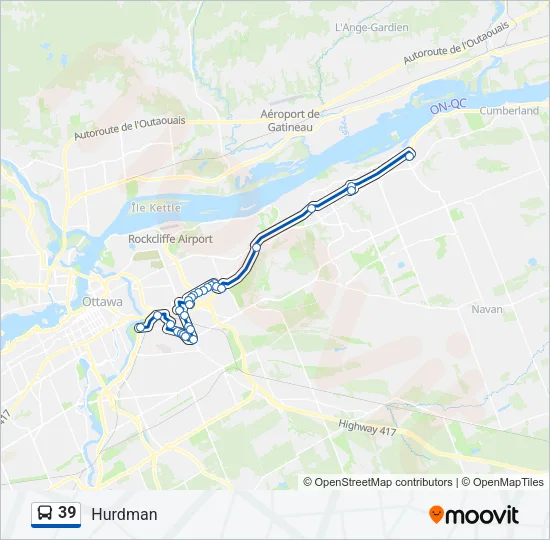 39 Bus Line Map