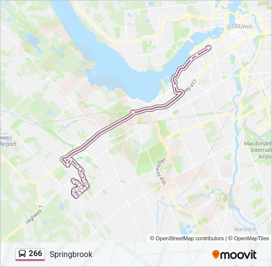 266 Bus Line Map