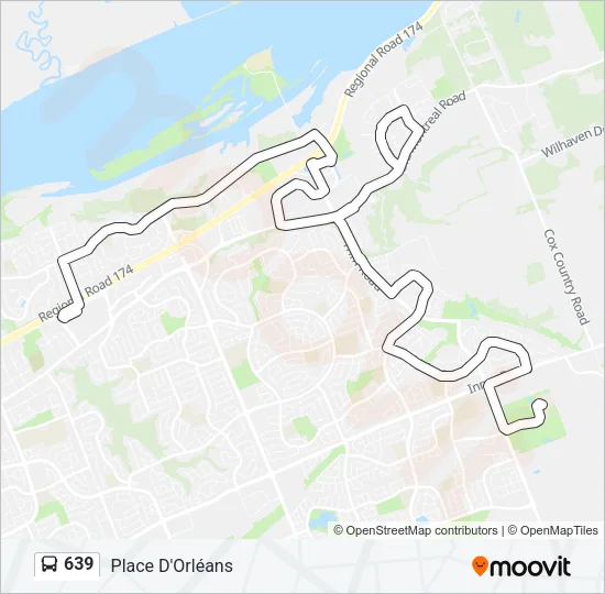639 Bus Line Map