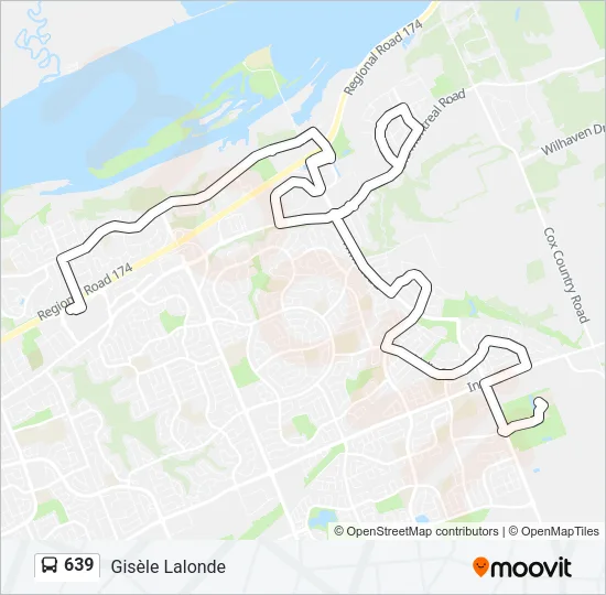 639 Bus Line Map