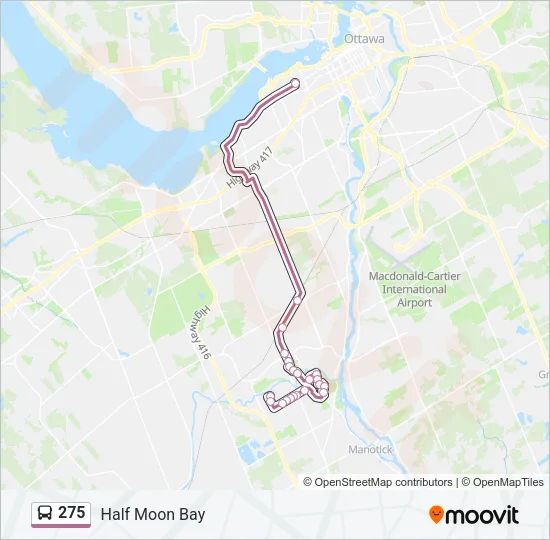 275 Bus Line Map