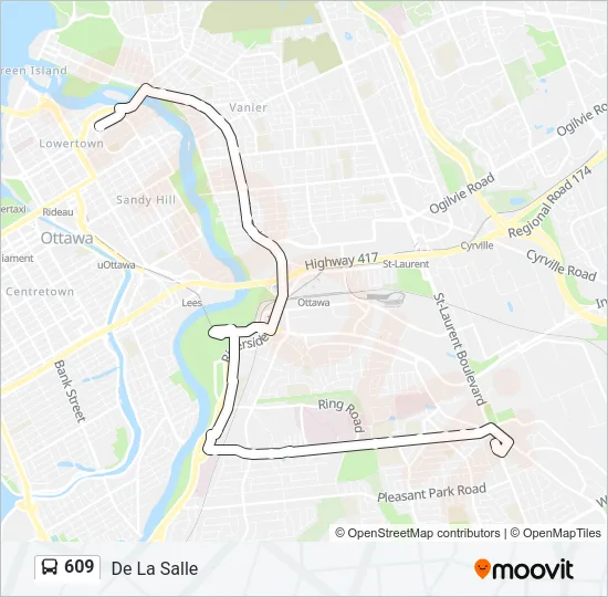 609 Bus Line Map