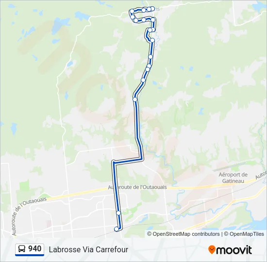 940 Bus Line Map