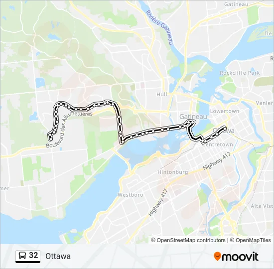 32 Bus Line Map