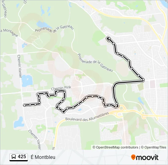 425 Bus Line Map