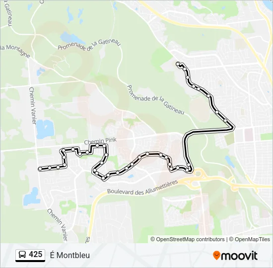 425 Bus Line Map