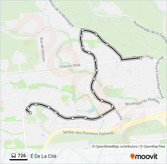726 Bus Line Map