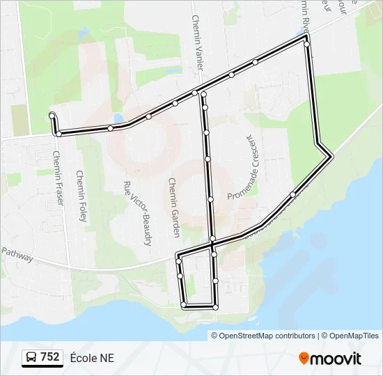 752 Bus Line Map