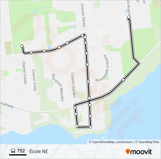 752 Bus Line Map