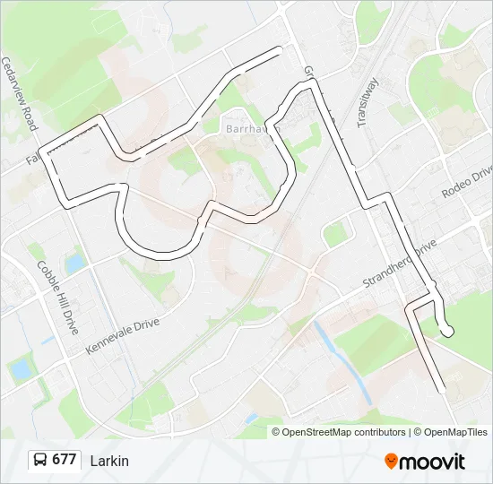 677 Bus Line Map