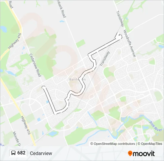 682 Bus Line Map