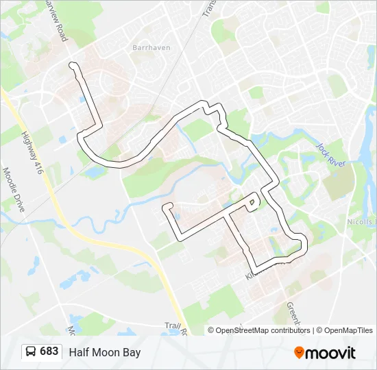 683 Bus Line Map