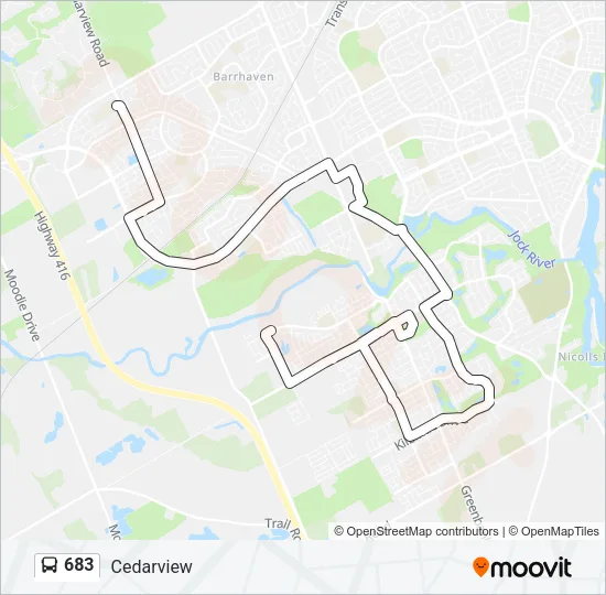 683 Bus Line Map