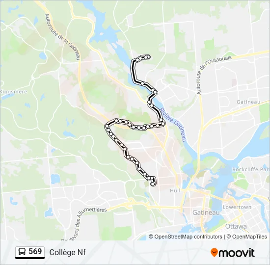 569 Bus Line Map
