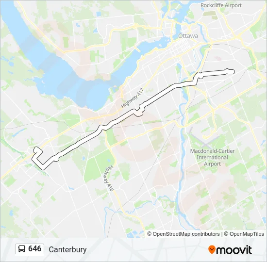 646 Bus Line Map