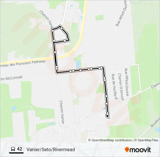 42 Bus Line Map