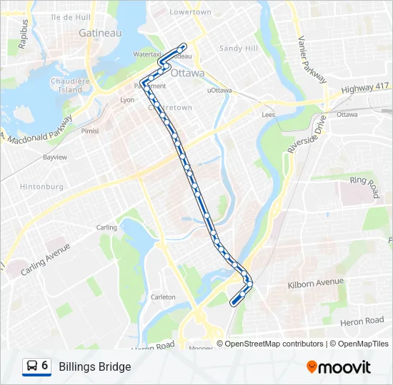 6 Bus Line Map