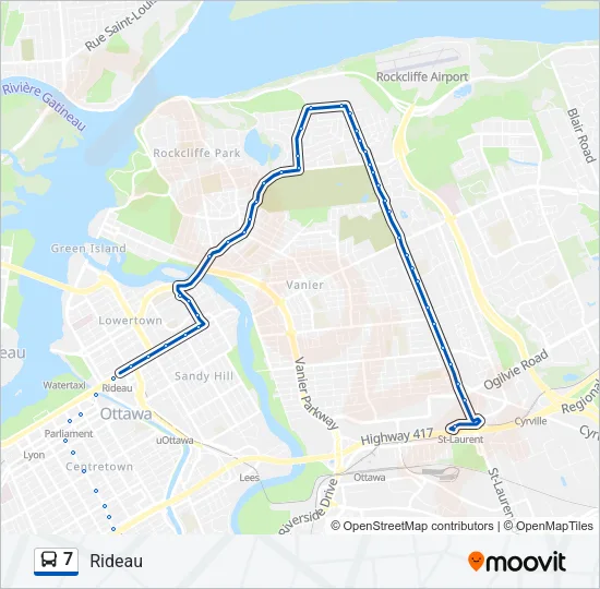7 Bus Line Map