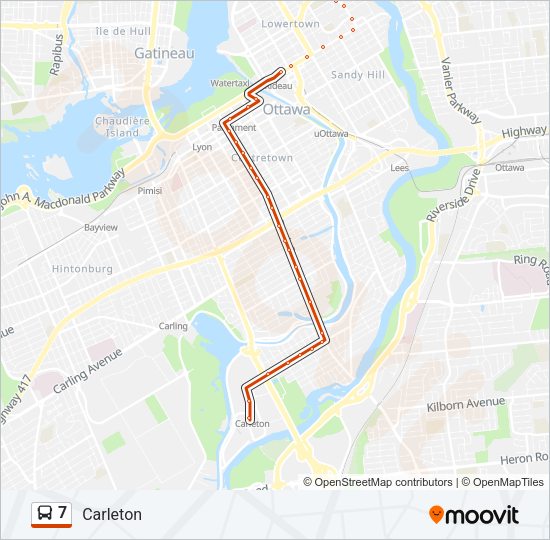 7 Bus Line Map