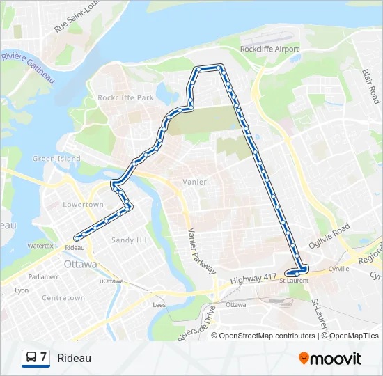 7 Bus Line Map